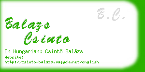 balazs csinto business card